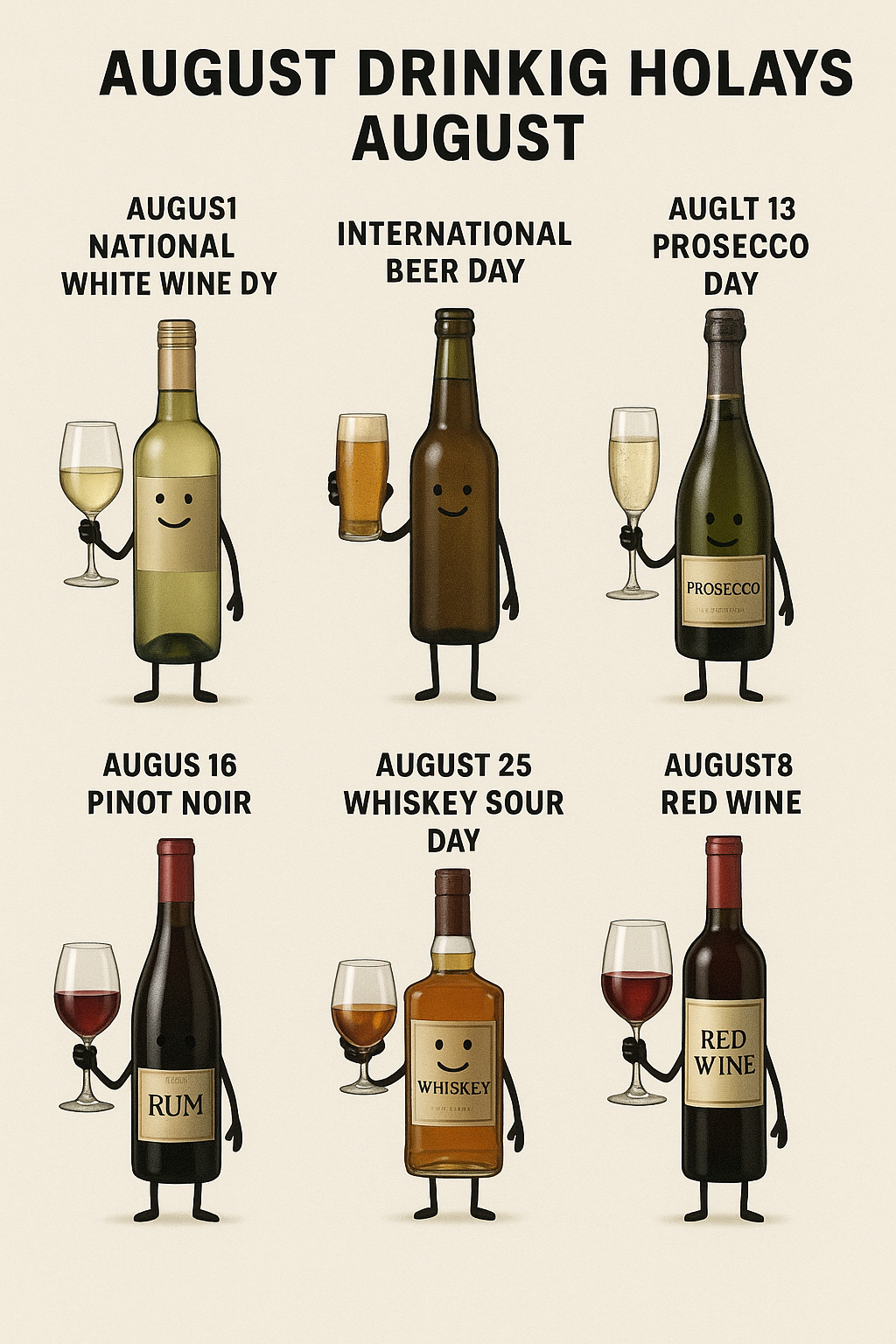 Sips-Happens.  Your guide to August Bizarre & Boozy Holidays